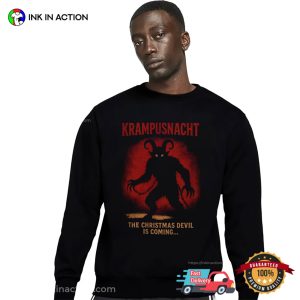 The Christmas Devil Is Coming Krampusnacht Horror Shirt 2 InkInAction.com