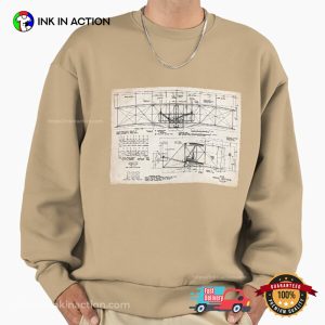 The First Plane Blueprint Wright Brothers Day Shirt