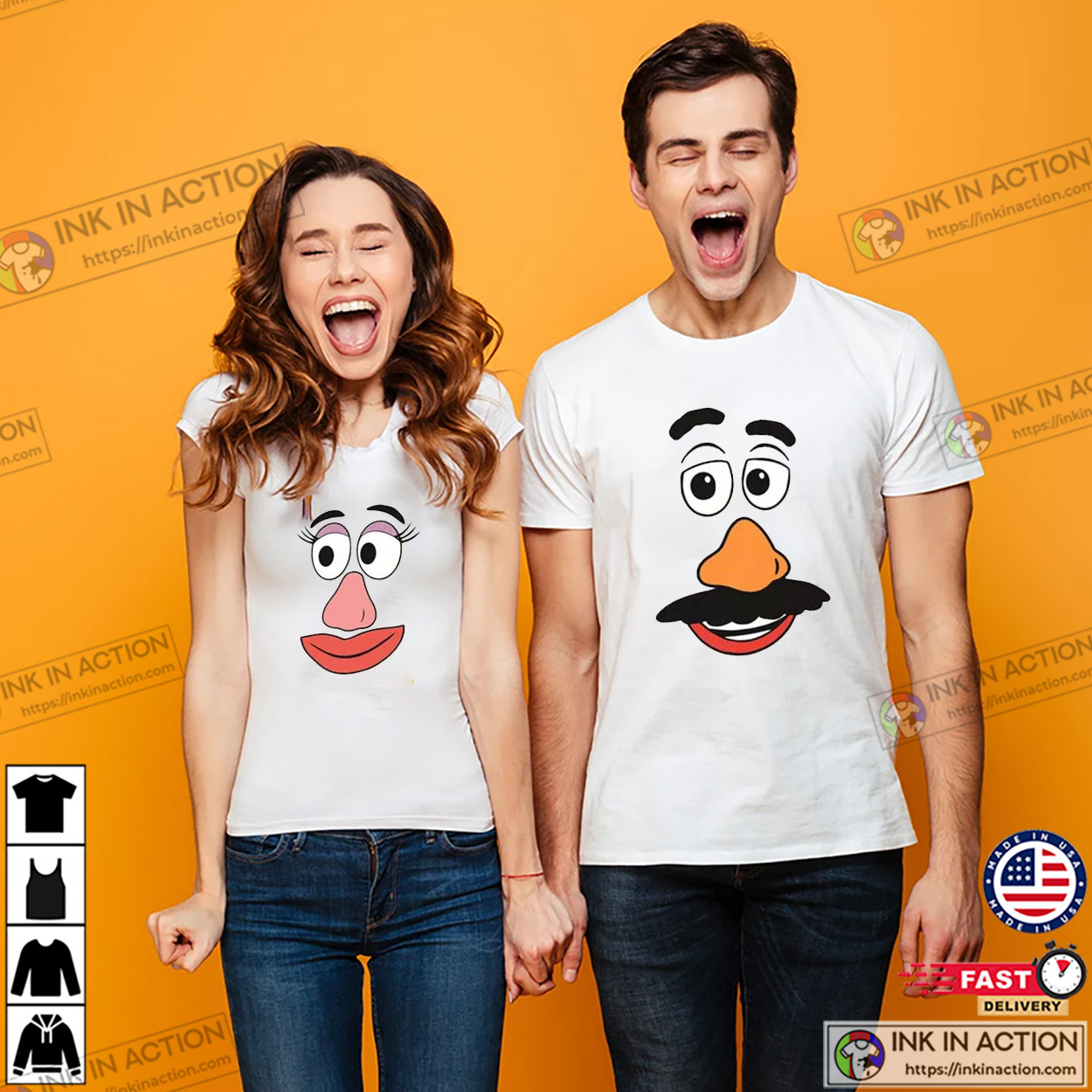 Toy Story Mr Potato And Mrs Potato Couple Matching Shirt Toy Story Mr Potato And Mrs Potato Couple Matching Shirt