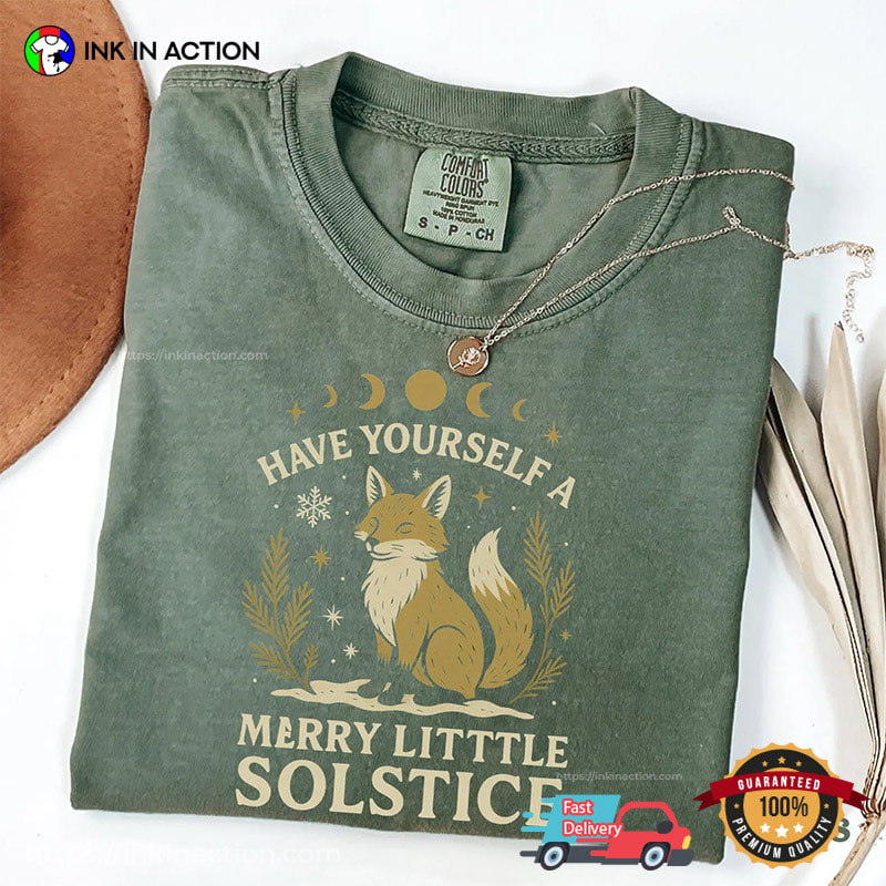 Vintage Merry Little Solstice Comfort Colors Tee Vintage Merry Little Solstice Comfort Colors Tee