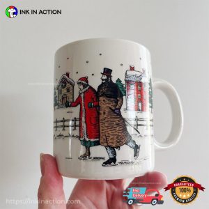 Vintage Winter Scene Village Christmas Mug