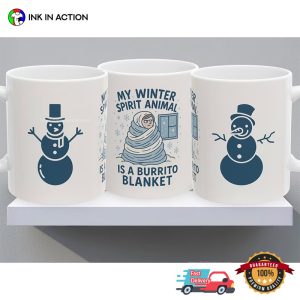Winter Burrito Blanket Spirit Animal Christmas Mug