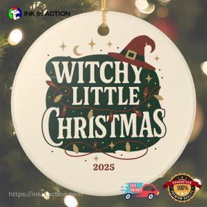 Witchy Little Christmas Yule Ornament