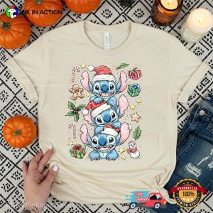 Adorable Disney Santa Stitch And Christmas Shirt