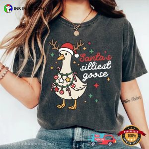 Adorable Santa Silly Goose Comfort Colors Shirt