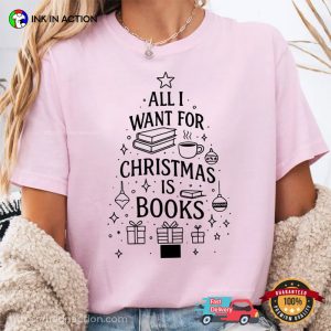 All I Want For Christmas Is Books, Books Christmas Tree Shirt