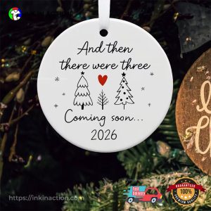 Baby Announcement Christmas Ornament InkInAction.com