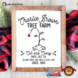 Charlie Brown Tree Farm, Charlie’s Browns Christmas Wall Art