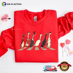 Christmas Ducks Abbey Road Crossing Funny Shirt