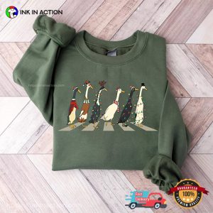 Christmas Ducks Abbey Road Crossing Funny Shirt 2 InkInAction.com