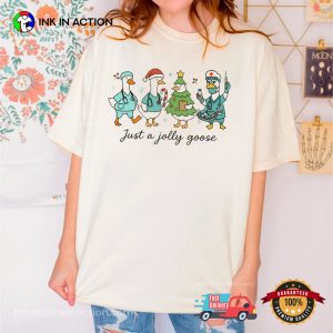Christmas Goose Nurse, Just A Jolly Goose Cute Comfort Colors Shirt