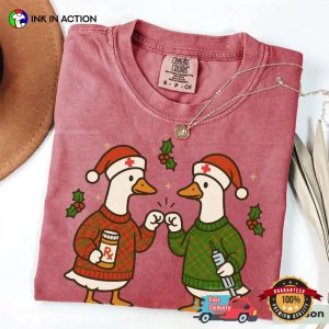 Christmas Goosebumps Nurse Silly Goose Comfort Colors Shirt