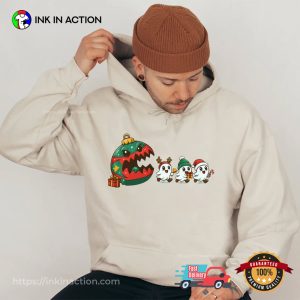 Christmas Pacman And Ghost Funny Shirt Christmas Pacman And Ghost Funny Shirt