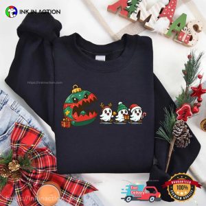 Christmas Pacman And Ghost Funny Shirt