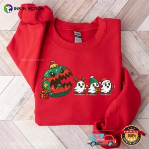 Christmas Pacman And Ghost Funny Shirt 3 InkInAction.com