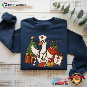 Christmas Silly Goose Nurse Cute Shirt 2 InkInAction.com