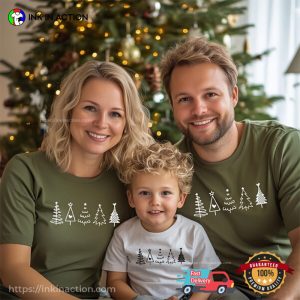 Christmas Trees Pencil Art Family Christmas Shirts