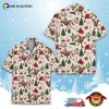 Cowboy Riding Dinosaur T-rex, Western Christmas Hawaiian Shirt