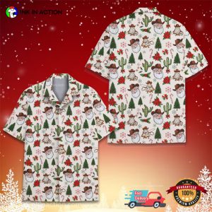 Cowboy Santa And Western Christmas Aloha Shirt