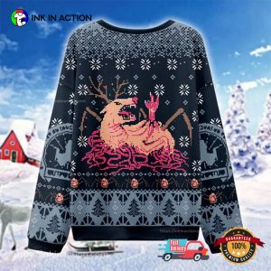 Cursed Reindeer Horror Xmas Ugly Sweater
