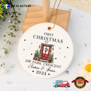 Custom First Christmas In Our New Home Ornament InkInAction.com