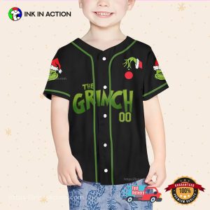 Custom Grinch Christmas Baseball Jersey