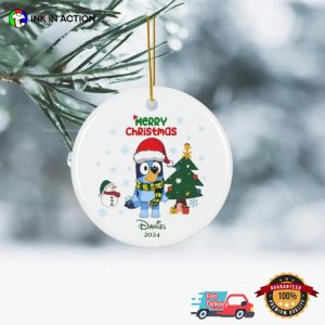 Custom New Baby Bluey Christmas Ornament