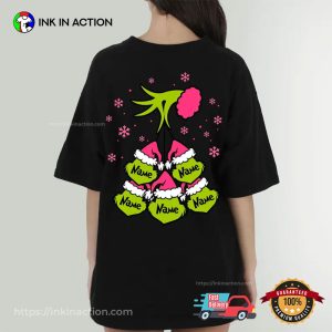 Custom Stank Grinch Grandma With Kids Name 2 Sided Shirt