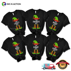 Custom The Elf funny christmas shirts for family 4 InkInAction.com