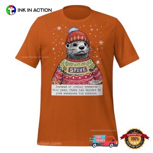 Cute Christmas Steve Sea Otter Shirt 1 InkInAction.com