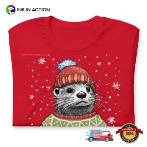 Cute Christmas Steve Sea Otter Shirt 2 InkInAction.com