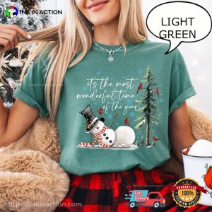 Cute Snowman It’s The Most Wonderful Time Of The Year Comfort Colors Shirt