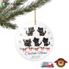 Cute Black Kitty Personalized Tree Ornaments