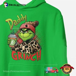 Daddy Grinch Morning Coffee Christmas Tee InkInAction.com