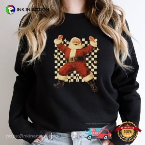 Dancing Santa Claus Retro Christmas Holiday Shirt