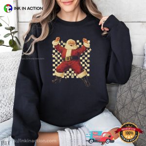 Dancing Santa Claus Retro Christmas Holiday Shirt