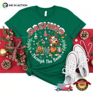 Dashing through The Snow Toy Story Dog Christmas Shirt 3 InkInAction.com