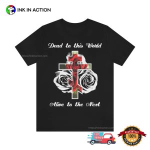 Dead To This World Red Rose Gothic Style Orthodox Christian T-Shirt