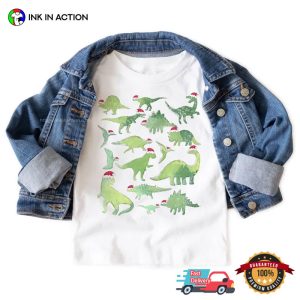 Dinosaurs Santa Dinos Holiday Shirt