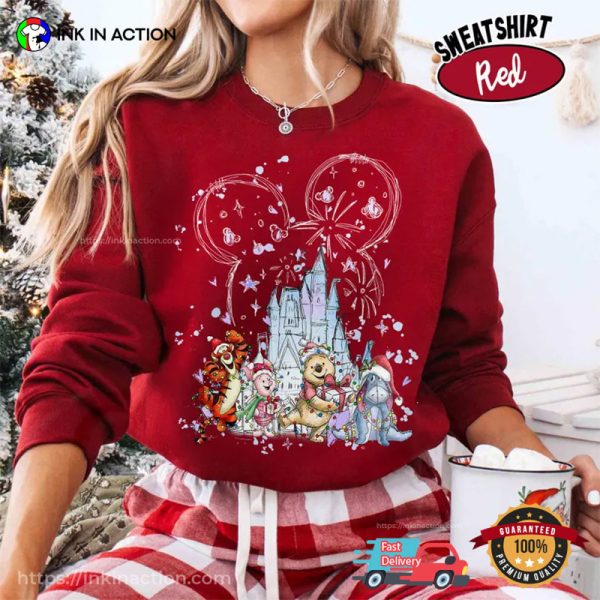 Disney Christmas Winnie The Pooh Holiday T shirt