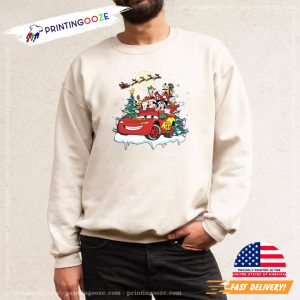 Disney Lightning McQueen, Mickey And Friends Christmas T shirt 1 InkInAction.com