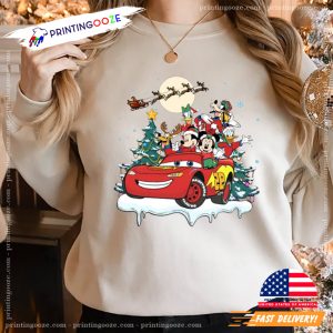 Disney Lightning McQueen, Mickey And Friends Christmas T-shirt
