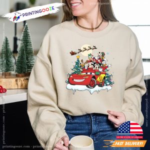 Disney Lightning McQueen, Mickey And Friends Christmas T-shirt