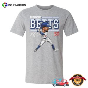 Dodgers Mookie Betts 50 Signature Shirt 2 InkInAction.com