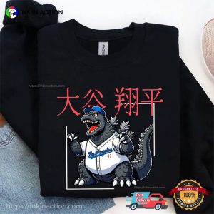Dodgers Shohei Ohtani Godzilla Japanese Shirt