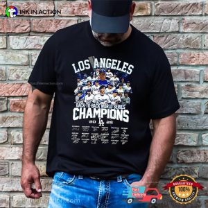 Dodgers Team Back-2-Back World Series Champions Signatures Shirt