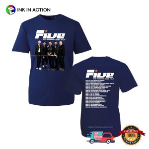 FIVE BOY Band Keep On Moving Concert T shirt 3 InkInAction.com