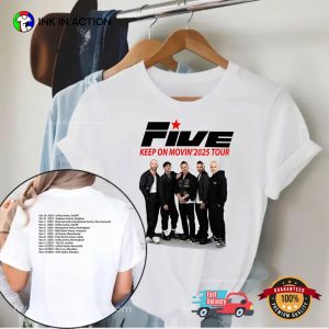 FIVE Keep On Movin’ 2025 Tour Boy Band T-Shirt