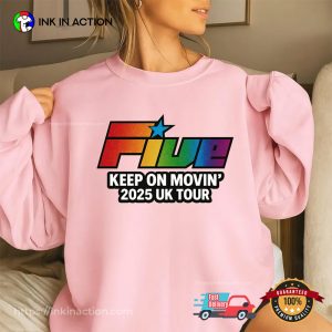 Five Boy Keep on Movin Tour 2025 T shirt InkInAction.com