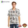 Friday The 13th Men’s And Big Men’s Mask Scribble Button Hawaiian Shirt
